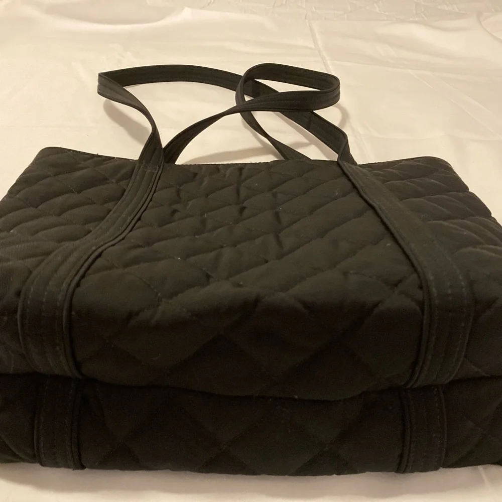 Vera Bradley Black Quilted Satchel